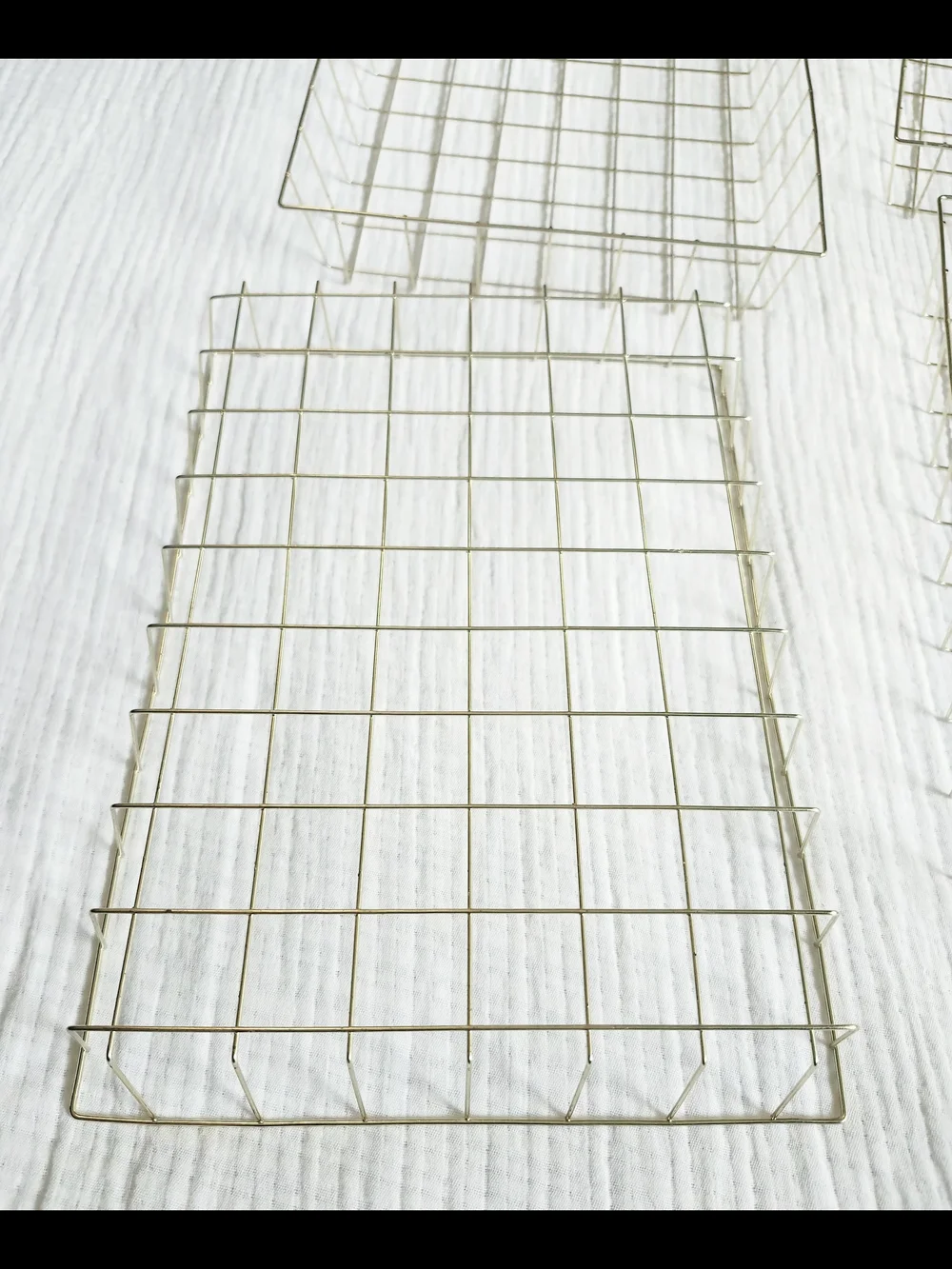 Amazon Gold Wire Desk Organizer Trays - Set Of 4